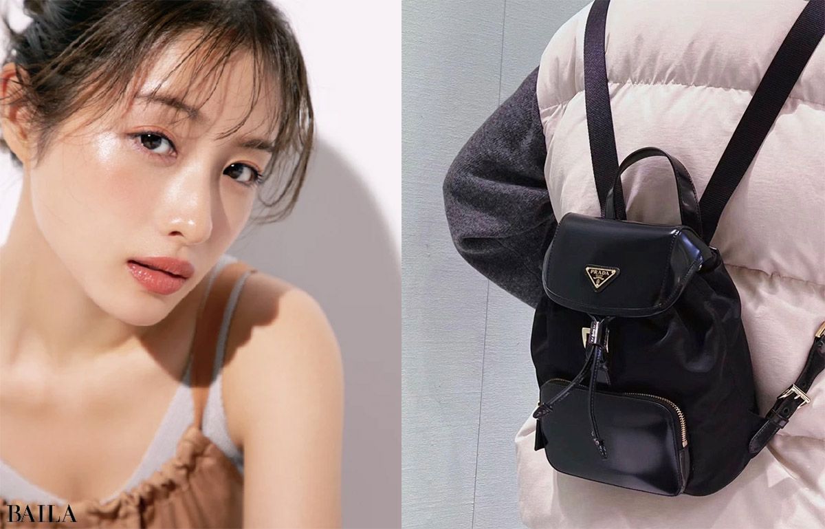 石原さとみ：Pradaの軽量リュック