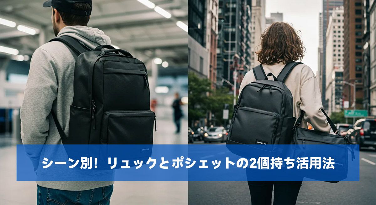 シーン別!リュックとポシェットの2個持ち活用法