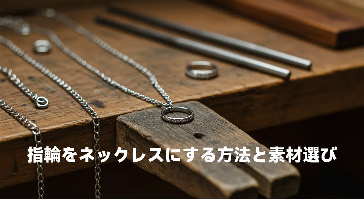 指輪をネックレスにする方法と素材選び