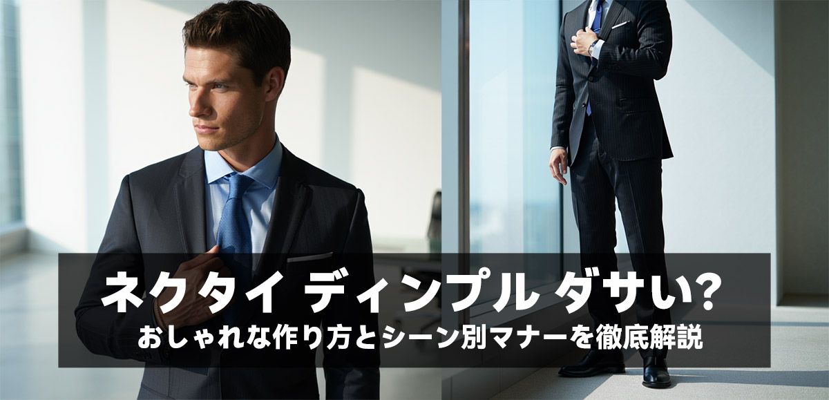 ネクタイ ディンプル ダサい?おしゃれな作り方とシーン別マナーを徹底解説