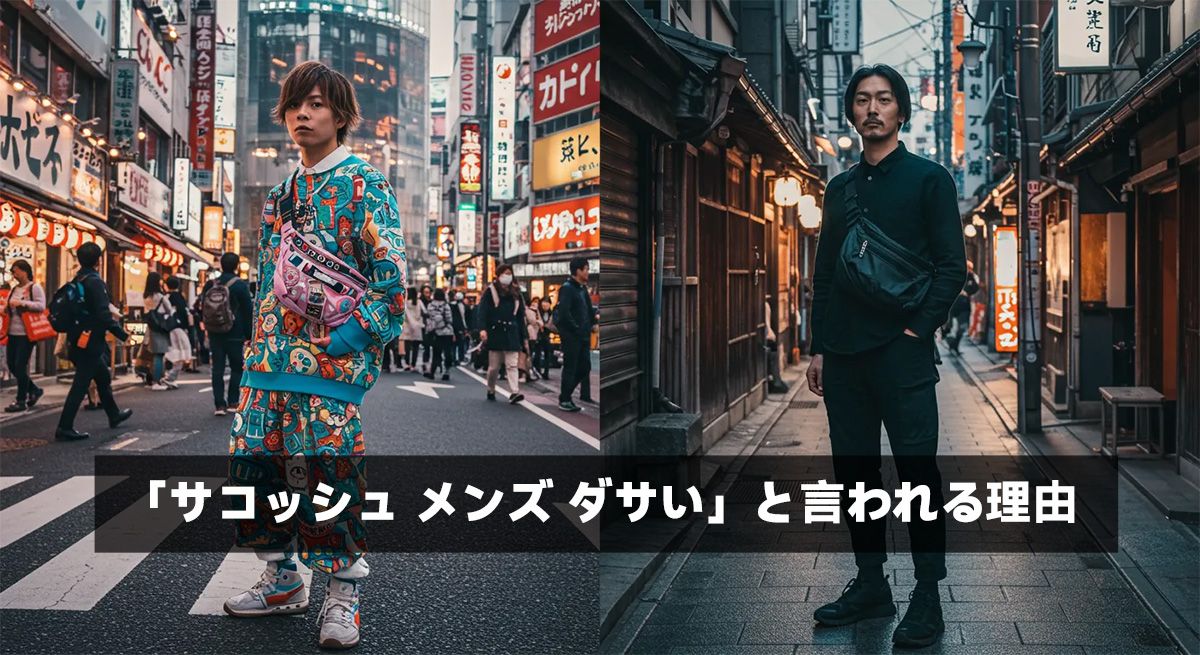 「サコッシュ メンズ ダサい」と言われる理由
