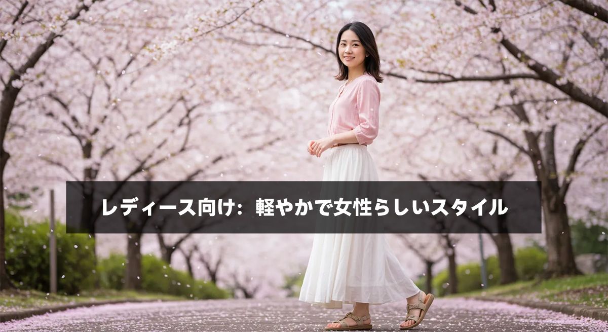 レディース向け：軽やかで女性らしいスタイル