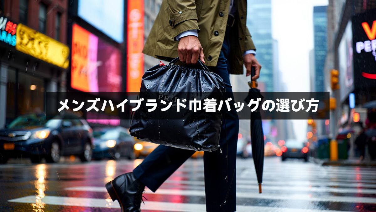 メンズハイブランド巾着バッグの選び方