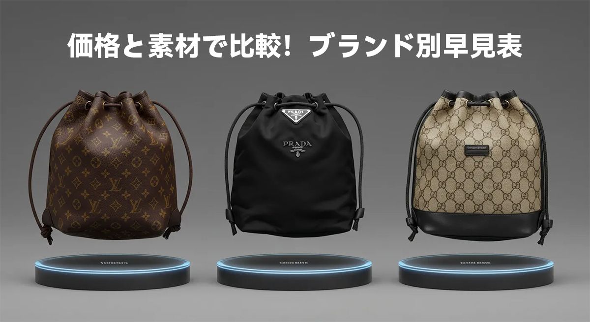 価格と素材で比較！ブランド別早見表