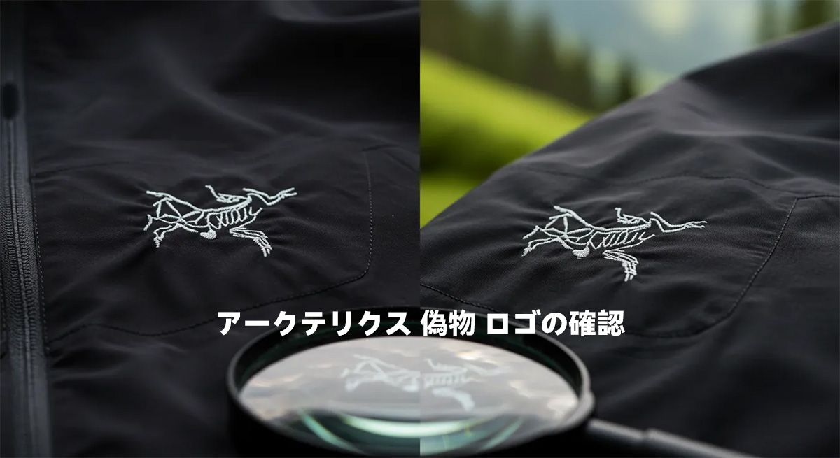 アークテリクス 偽物 ロゴの確認