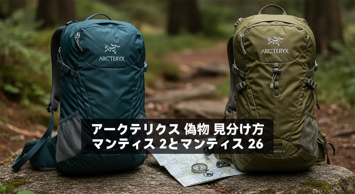 アークテリクス 偽物 見分け方 マンティス 2とマンティス 26