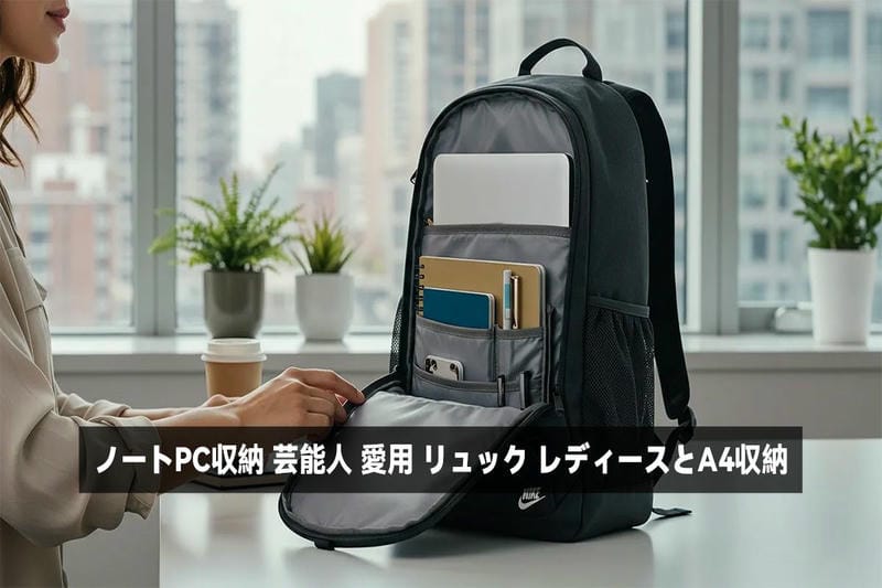 ノートPC収納 芸能人 愛用 リュック レディースとA4収納
