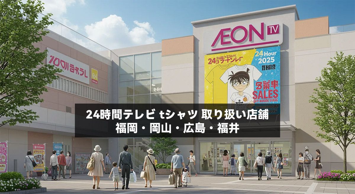 24時間テレビ tシャツ 取り扱い店舗 福岡・岡山・広島・福井