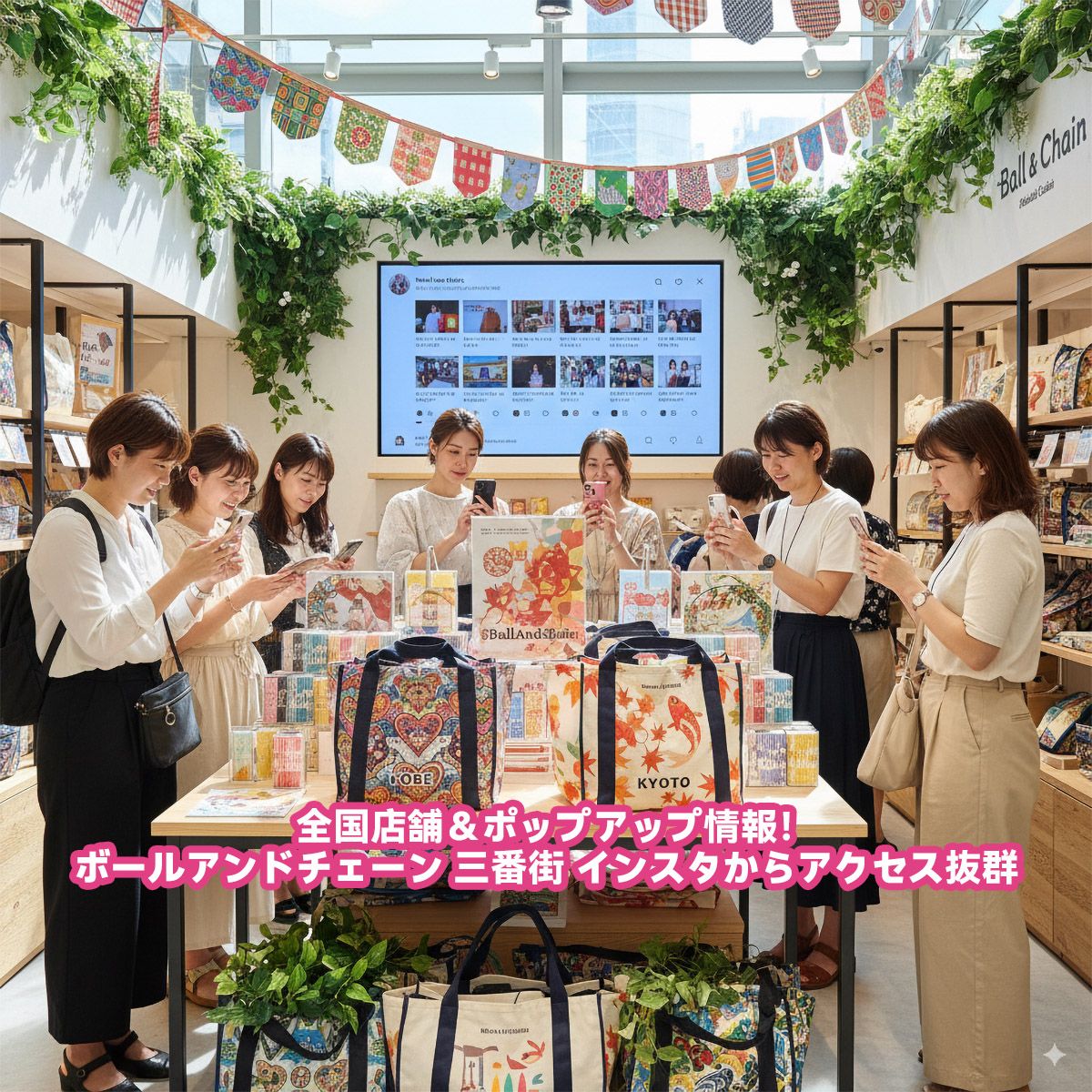 全国店舗＆ポップアップ情報！ボールアンドチェーン 三番街 インスタからアクセス抜群